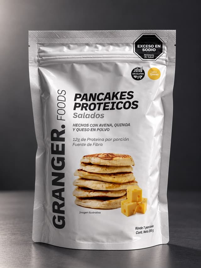 PANCAKE PROTEICOS SALADO SABOR QUESO 300 gr- GRANGER